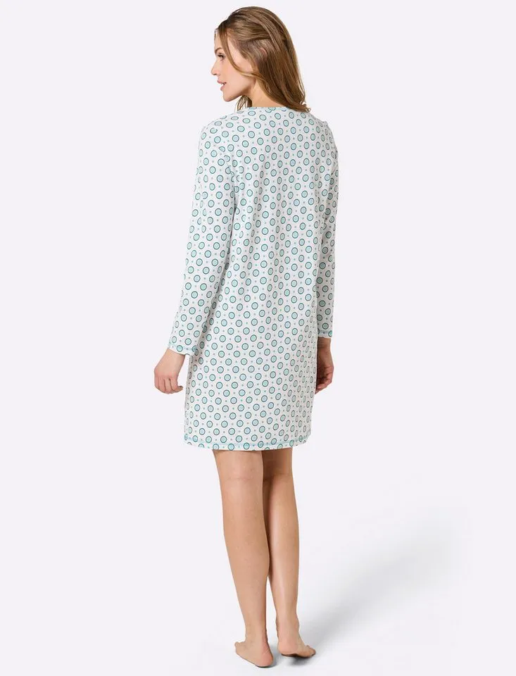Witt Witt Nachthemd Sleepshirts Langarm (2-tlg), Bunt, – Produktbild 5 von 5