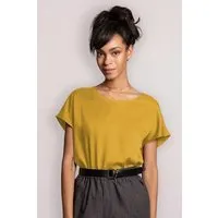 l amour est bleu l'amour est bleu Kurzarmbluse aus Tencel, Gelb, – Produktbild 1 von 1