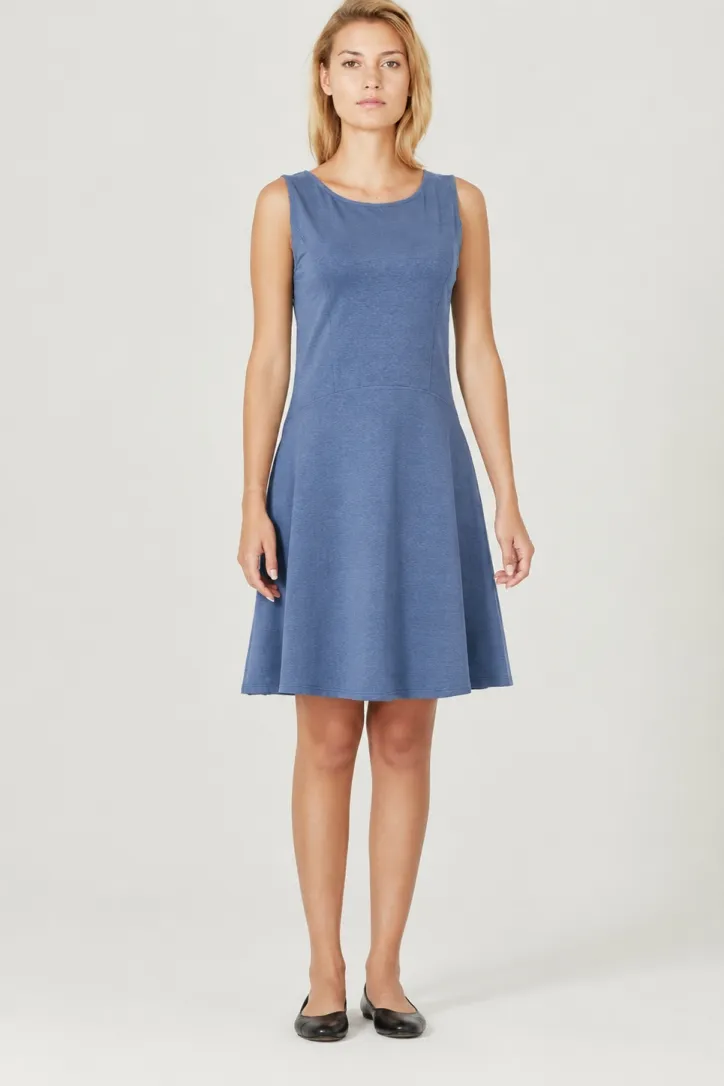 HempAge Hempage Damen vegan Jersey Kleid Summer Blueberry, Blau, – Produktbild 2 von 2