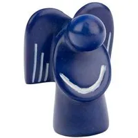 El Puente El Puente Engel Deko-Figur aus Speckstein in Blau | Fair Trade & Handmade aus Kenia – Produktbild 1 von 1