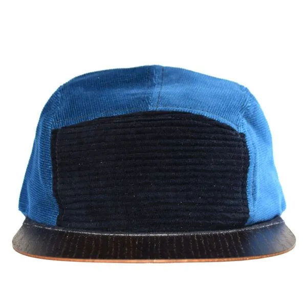Lou-i Lou-i Cord Cap mit edlem Holzschild - Made in Germany, Blau-schwarz, – Produktbild 4 von 4