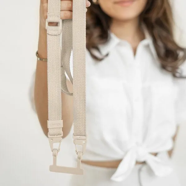 change the label change the label Change Case - 2in1 Nachhaltige Handyhülle mit abnehmbaren Gurt, Dove white, – Produktbild 4 von 4