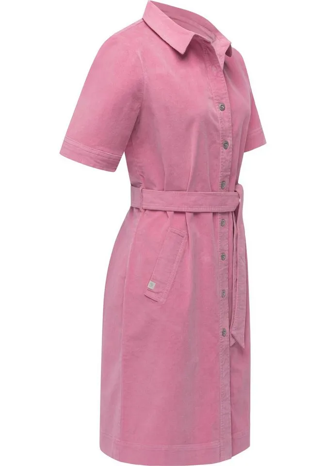 ragwear ragwear Cordkleid Rozyna Cordy YOUMODO Kurzärmliges Kordkleid mit Hemdkragen, Rosa, – Produktbild 2 von 3