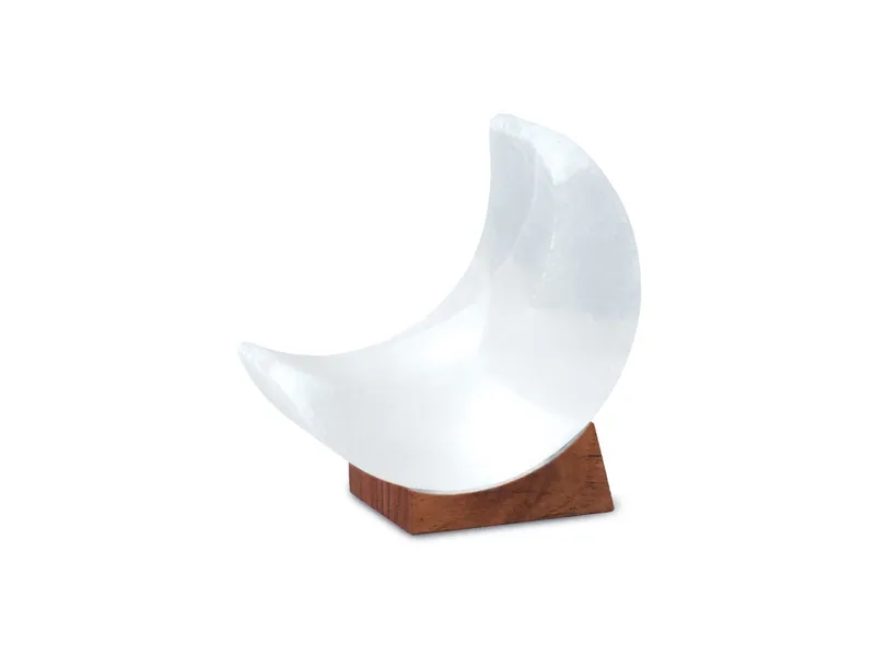 Wagner Life Design Salzkristalllampe mit USB-Anschluss Mond "White Line" Höhe ca. 12,5 cm – Produktbild 1 von 2
