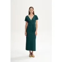 MELA MELA Damen vegan Kleid V-Ausschnitt Shreoshi Deep Sea Teal – Produktbild 1 von 1