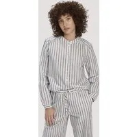 hessnatur hessnatur Streifen Bluse Relaxed aus Bio-Baumwolle mit Leinen, Naturweiss, – Produktbild 1 von 1