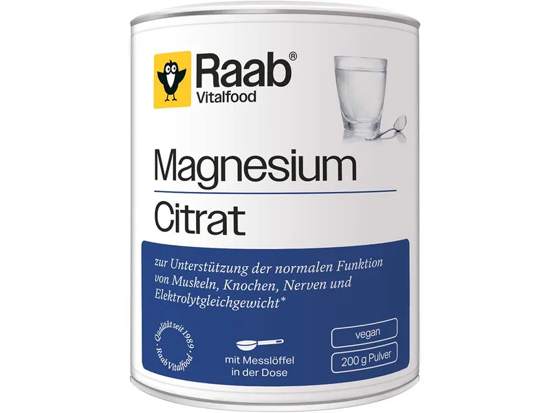 Raab Vitalfood Raab Vitalfood Magnesiumcitrat-Pulver, 200 g – Produktbild 1 von 2