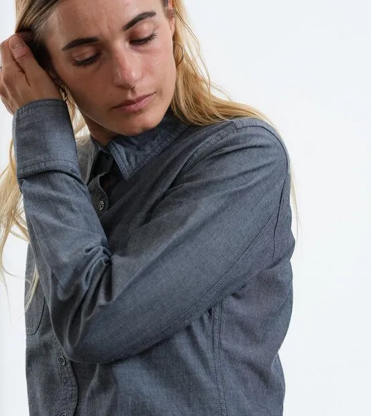 Gary Mash GARY MASH Damenbluse Chambray aus Biobaumwolle, Grey denim (grau), – Produktbild 4 von 4