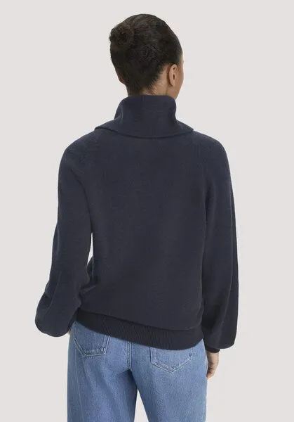 hessnatur hessnatur Strick-Pullover Relaxed aus Cashmere mit Recyclinganteil, Marine, – Produktbild 2 von 4