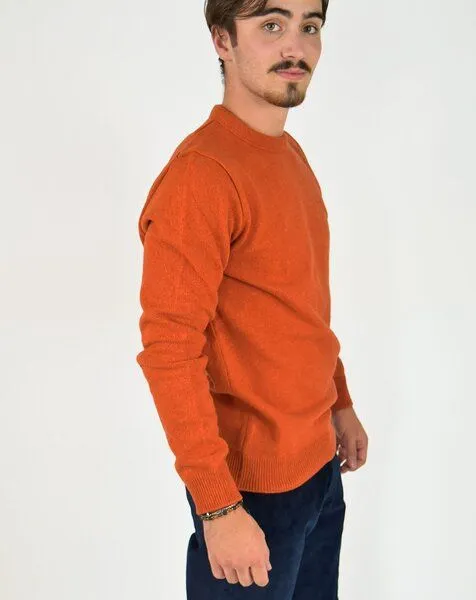 Aatise Aatise Rundhals Herrenpullover Zyclos aus recycelter Wolle, Orange, – Produktbild 2 von 4