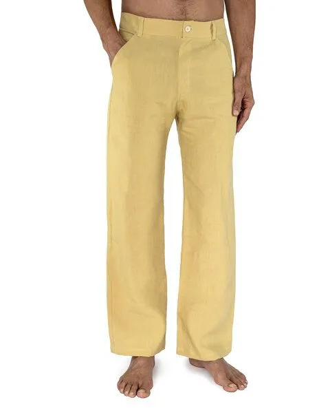 SCHAZAD Leinenhose APPROVAL STONEWASHED von SCHAZAD, Senf, – Produktbild 1 von 3