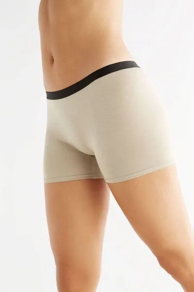 True North True North Damen Boyshort Slip aus Tencel Micromodal Panties Pants Panty T1400, Abbey stone, – Produktbild 1 von 2