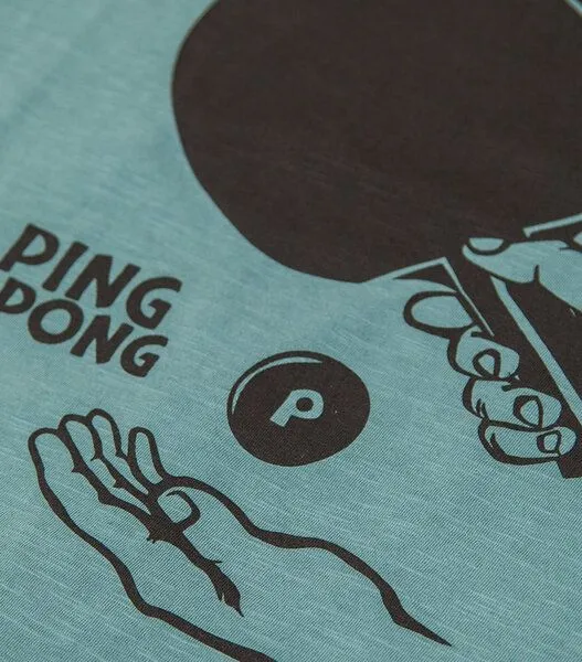 päfjes päfjes Ping Pong Tischtennis - Frauen T-Shirt - Fair gehandelt aus Baumwolle Bio - Slub, Mint, – Produktbild 3 von 3