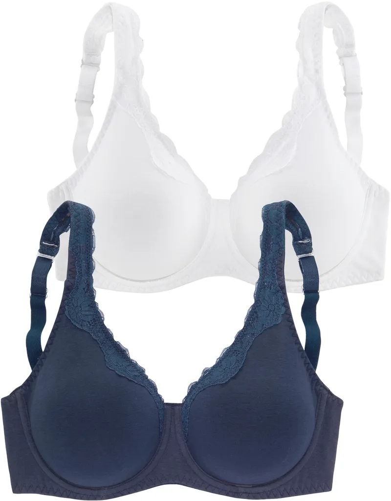 petite fleur by Lascana Bügel-BH marine+weiß, Marine+weiß, – Produktbild 1 von 2