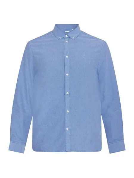KnowledgeCotton Apparel KnowledgeCotton Apparel Oxford Hemd - HARALD small owl oxford regular fit shirt - aus Bio-Baumwolle, Blau (lapis blue), – Produktbild 4 von 4