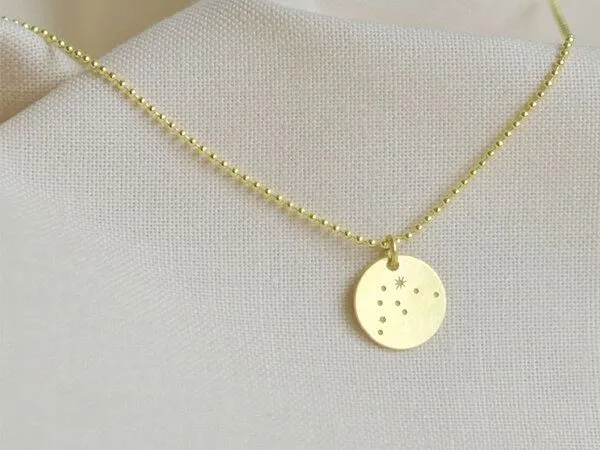 renna deluxe renna deluxe Sternzeichen Kette Gold, Gold, – Produktbild 8 von 8