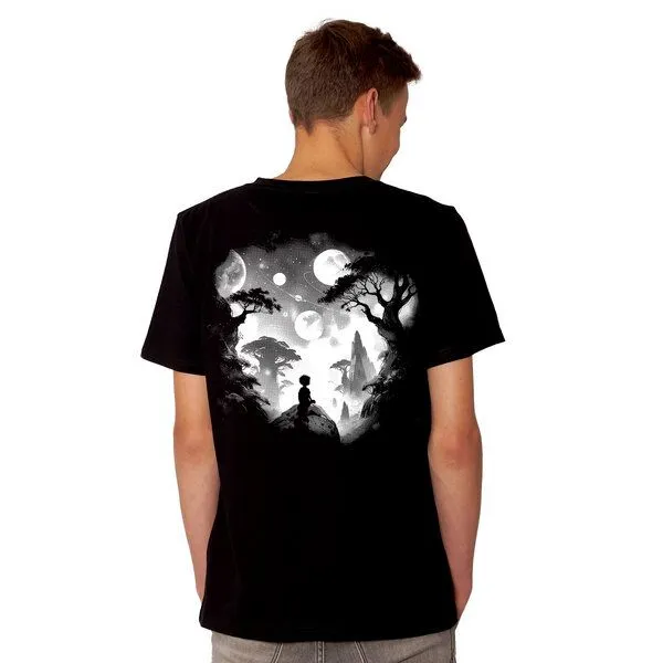 HANDGEDRUCKT HANDGEDRUCKT RESTPOSTEN "Inner Child" Männer T-Shirt, Black, – Produktbild 1 von 2