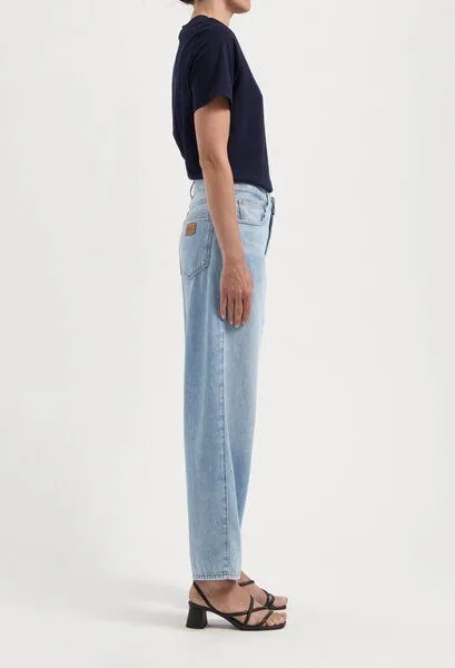 MUD Jeans MUD Jeans Damen Jeans "Brooke High Barrel Flow - Stone Vintage", Blue, – Produktbild 2 von 4
