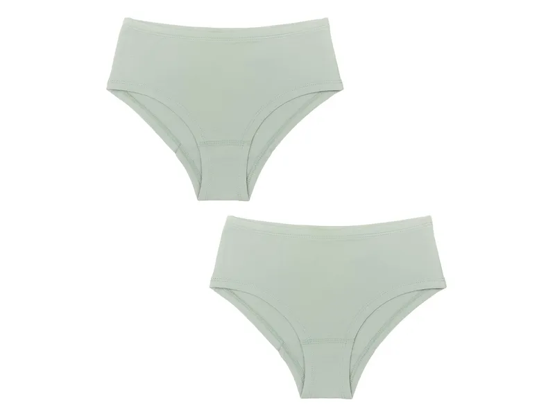 Leela Cotton Leela Cotton Mädchen Hipster 2er Pack, Grün, – Produktbild 1 von 1