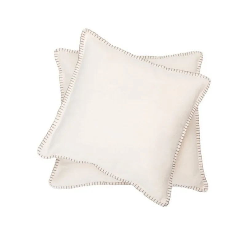 david fussenegger david fussenegger Kissenbezug Kissenhülle Sylt 'Uni', Flanell, Beige, – Produktbild 2 von 4