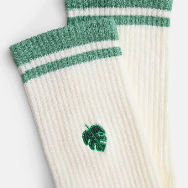 Natural Vibes Natural Vibes Monstera Socken | Bio GOTS | Naturweiße Tennissocken | Pflanzen | Herren Damen Socken | Unisex – Produktbild 3 von 4