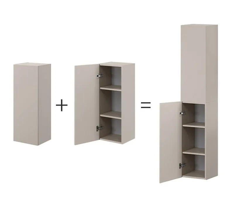 Lomadox Hochschrank DURANGO-56 Badschrank, 160cm hoch, wandhängend, Braun, – Produktbild 3 von 5