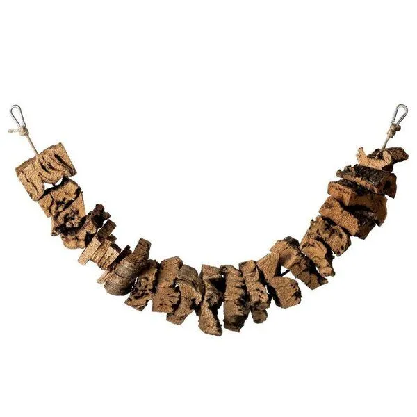 Kork-Deko Kork-Deko Schaukel für Vögel zum Knabbern aus Korkrinde | 70cm – Produktbild 1 von 4