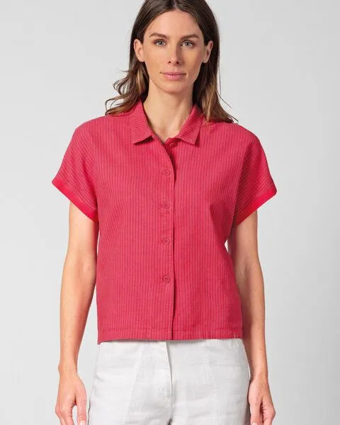 HempAge HempAge Hanf Bluse, Magnolia (rot), – Produktbild 3 von 3
