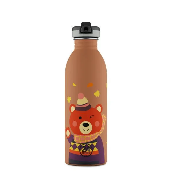24bottles 24bottles 0,5l Kids Edelstahl Trinkflasche mit Sportverschluss, Grey, – Produktbild 6 von 8