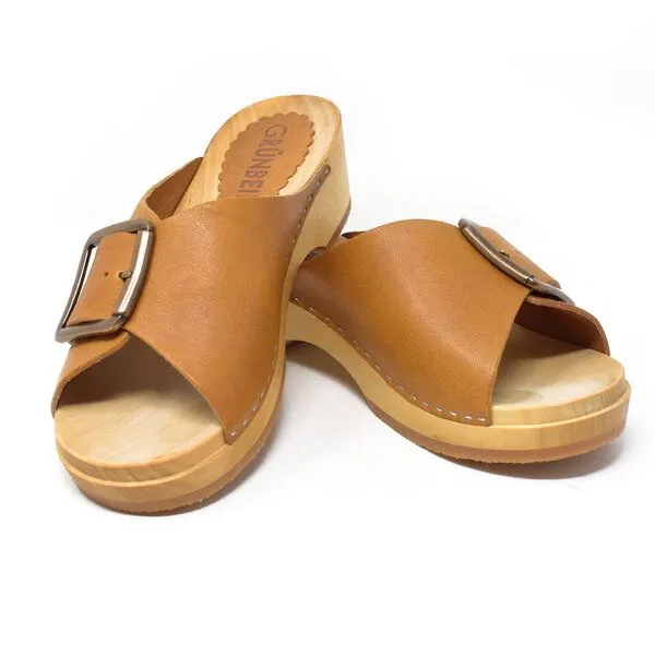 Grünbein Shoes Grünbein Shoes Holzclog-Pantolette Banu, Gelb, – Produktbild 3 von 4