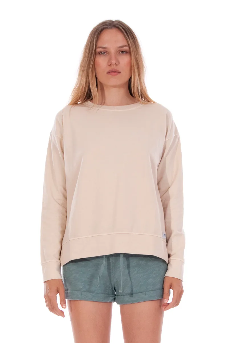 RAVENS VIEW IBIZA RAVENS VIEW IBIZA Damen vegan Sweatshirt Mia Sand Beige, Beige, – Produktbild 1 von 1