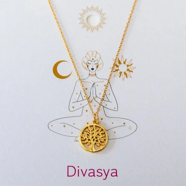 Divasya Divasya Gold-Halskette Lebensbaum – Produktbild 2 von 4