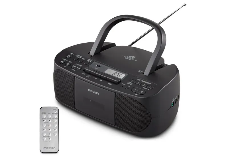 Medion Medion Radio (MW / UKW mit RDS, AM- / FM- Tuner, 3 W), Schwarz, – Produktbild 1 von 6