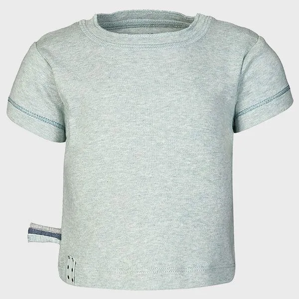 OrganicEra Baby S/S T-shirt 'OrganicEra' aus Bio-Baumwolle, Aqua melange (grün), – Produktbild 2 von 5