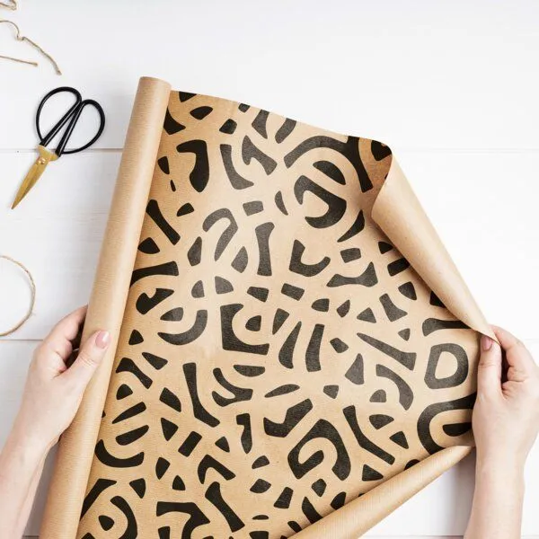 Fines Papeterie Fines Papeterie 3m bedrucktes Kraftpapier Geschenkpapier auf Rolle 300x47 cm – Produktbild 4 von 8