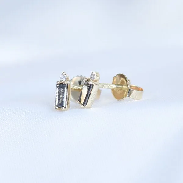Eppi Eppi Ohrringe mit Baguette und Round Diamanten Xene, Weiss, – Produktbild 3 von 4