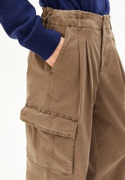 ARMEDANGELS ARMEDANGELS BRUSHED CARGO GMT DYE Damen Hose aus Bio-Baumwoll Mix, Amberwood, – Produktbild 3 von 4