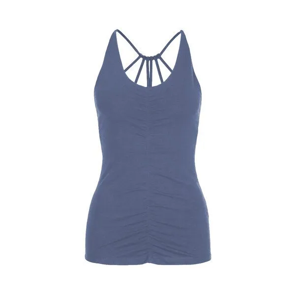 Jaya Jaya NICOLE - Damen - Top für Yoga aus Biobaumwolle mit besonderer Rückenpartie, Bluegrey/blau, – Produktbild 4 von 4