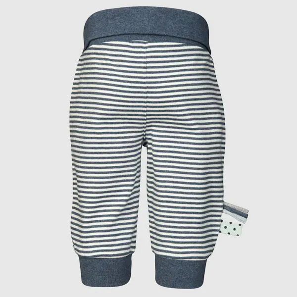 OrganicEra Baby-Hose mit Gummiband, gestreift 'OrganicEra' aus Bio-Baumwolle, Blau, – Produktbild 3 von 4