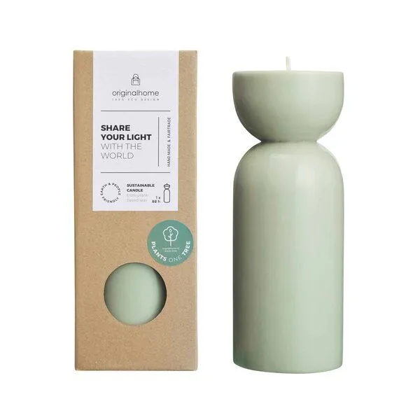 Originalhome Originalhome Nachhaltiges Kerzengeschenk: Handgegossene vegane Designkerze - Organic M,, Grün, – Produktbild 1 von 2