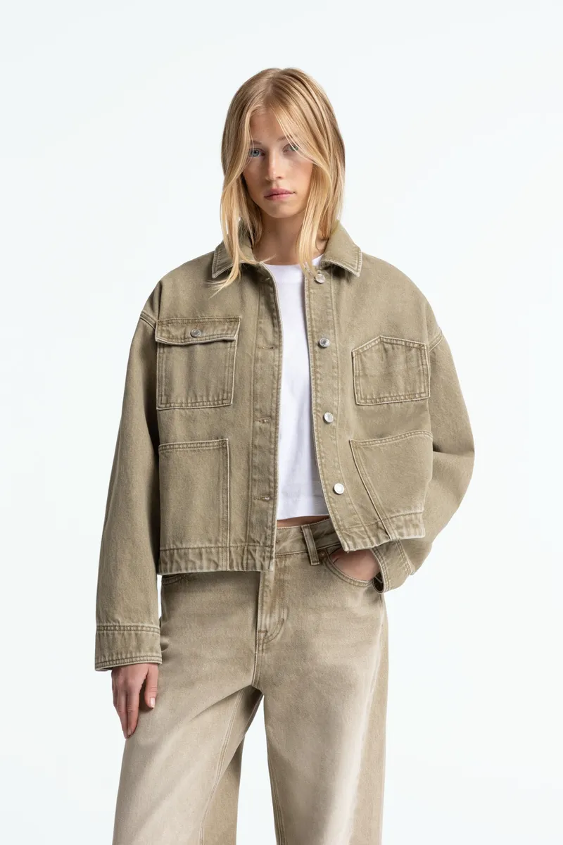 Kings Of Indigo Kings of Indigo Damen vegan Jacke Ingrid Retro Beige Clean, Beige, – Produktbild 1 von 2