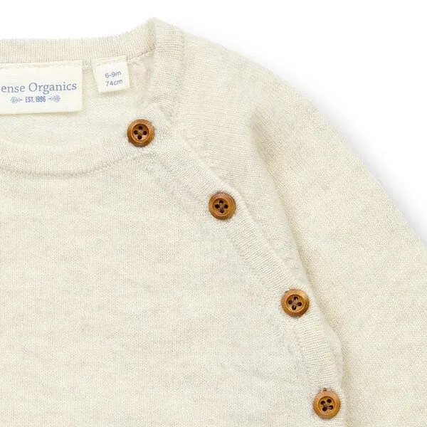 Sense Organics Sense Organics Wickeljacke aus Merinowolle, Modell P. PICASSO, Cremeweiß melange, – Produktbild 2 von 3