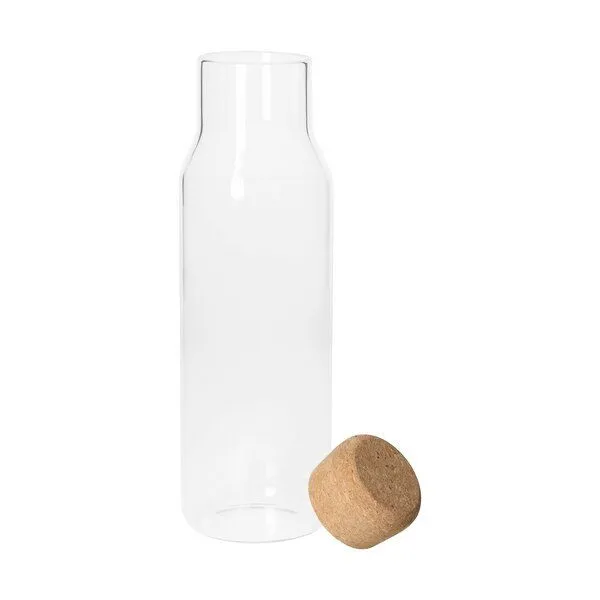 elasto elasto Glaskaraffe "Pour" 1,1 l - Eleganter Krug mit Korkverschluss – Produktbild 2 von 3