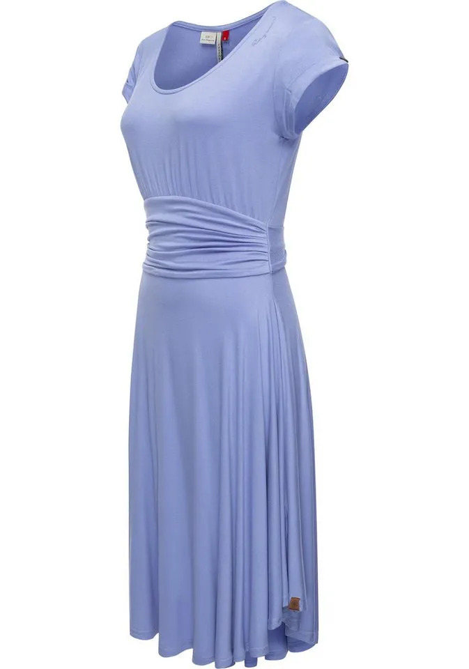 ragwear ragwear Sommerkleid Yvone Solid leichtes Jersey-Kleid mit Taillengürtel, Blau, – Produktbild 2 von 2