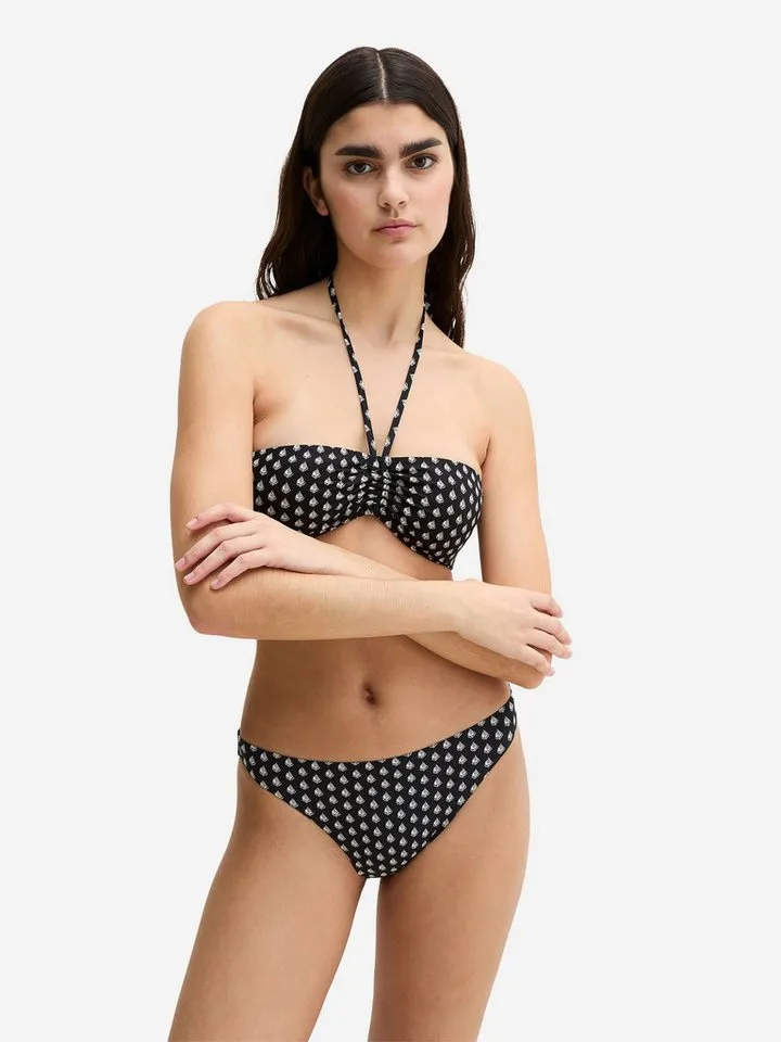 Marc O'Polo Marc O'Polo Triangel-Bikini-Top Palm Border Geo, Triangle Top, Dreiecks‑Bikini‑Top, Triangel Bikini, Schwarz, – Produktbild 1 von 4