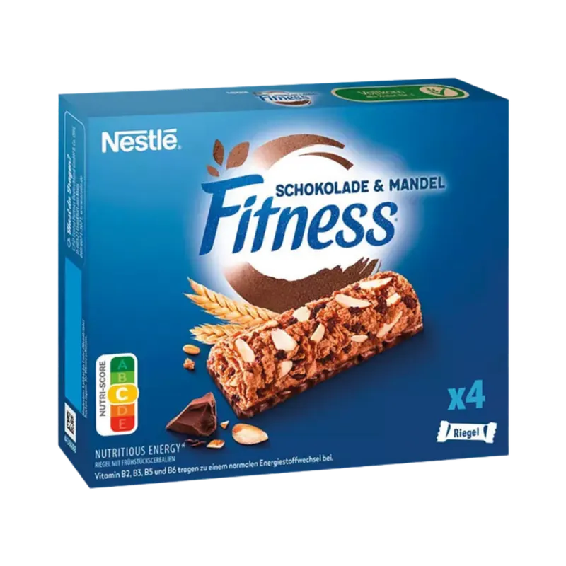 Nestlé Nestlé Fitness Getreideriegel Schokolade & Mandel, mit Vollkornweizen, 94g – Produktbild 1 von 1