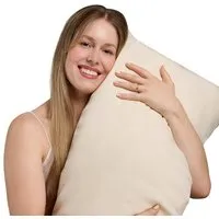 Qupro Qupro Spar-Set Pillowcase Doppelpack beige vegane Seide (40 x 80 cm) – Produktbild 1 von 1