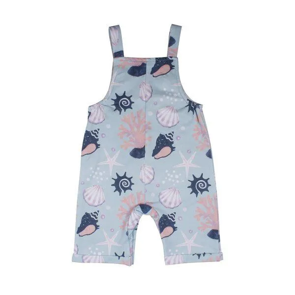 Walkiddy Latzstrampler Hellblau Muscheln-Allover Bio-Baumwolle GOTS – Walkiddy – Produktbild 1 von 1