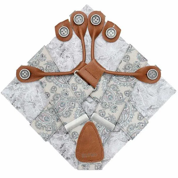 klYmp klYmp Hosenträger 'classic' paisley, Creme, – Produktbild 1 von 1