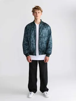 Yahmo Yahmo Herren vegan Wendejacke Bomberjacke Konrad Shadow Petrol – Produktbild 1 von 1